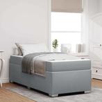 vidaXL Bedframe met matras Lichtgrijs 90 x 200 cm Stof, Verzenden
