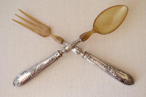 Saladebestek - 950 Zilver - 1850-1900 - Parijs, Antiek en Kunst, Antiek | Zilver en Goud