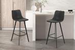 Barstoel Ozan PU Zwart Poten metaal en bekleding PU vintage, Huis en Inrichting, Zwart, Nieuw, Ophalen of Verzenden, Modern