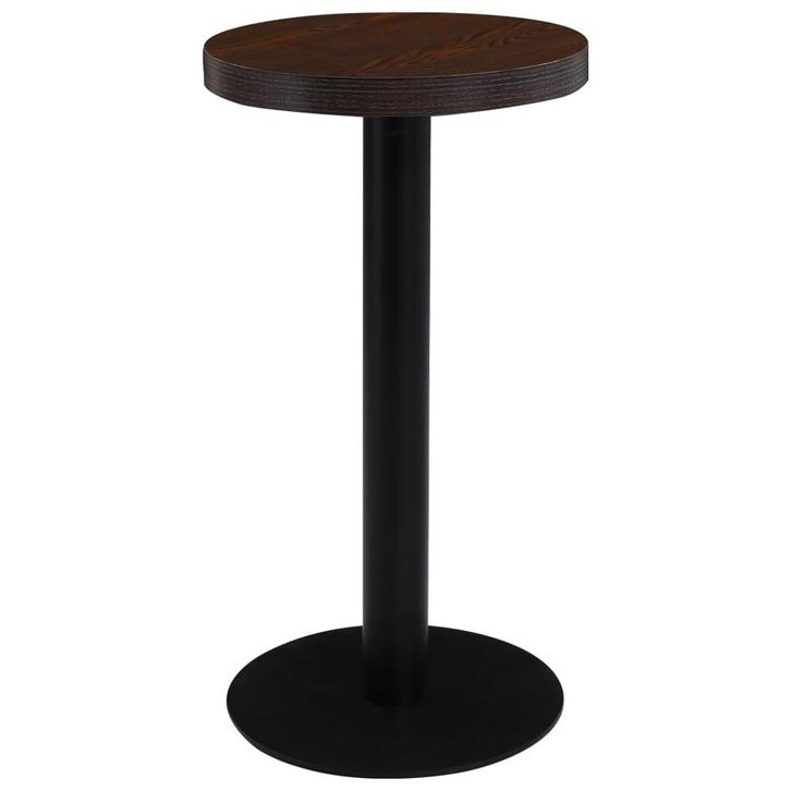 vidaXL Bistrotafel 40 cm MDF donkerbruin, Huis en Inrichting, Tafels | Eettafels, Nieuw, Verzenden