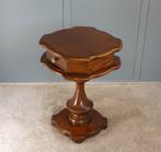 Bijzettafel - Bijzetkastje - Eikenhout, Messing - Met Lade