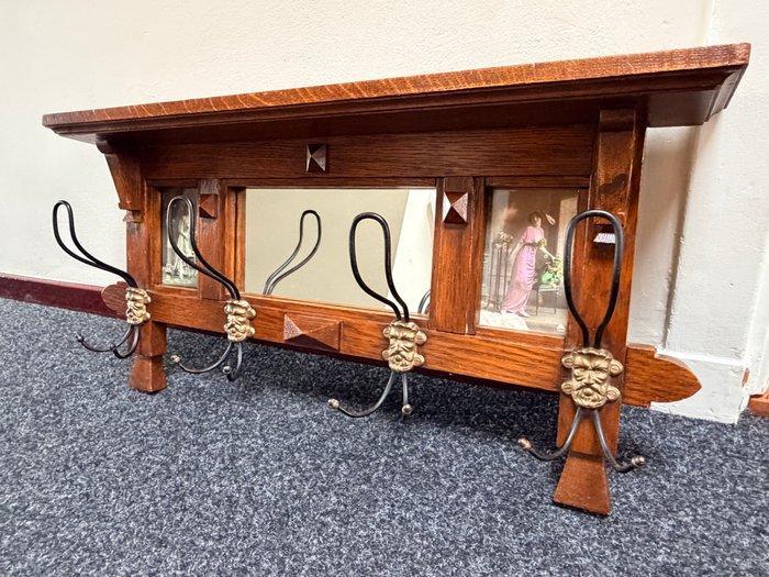 Kapstok - Eik, Glas, Antiek en Kunst, Kunst | Designobjecten