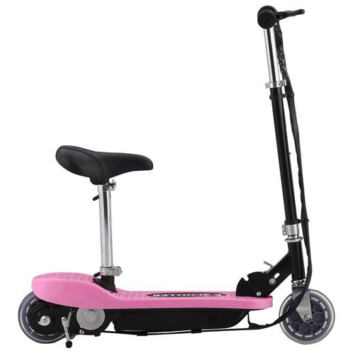 vidaXL Step elektrisch met zitje 120 W roze, Fietsen en Brommers, Steps, Nieuw, Verzenden