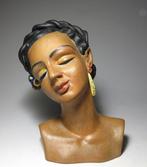 Csaba Ceramics - Beeld, Art Deco Bust - 21 cm - Terracotta -, Antiek en Kunst