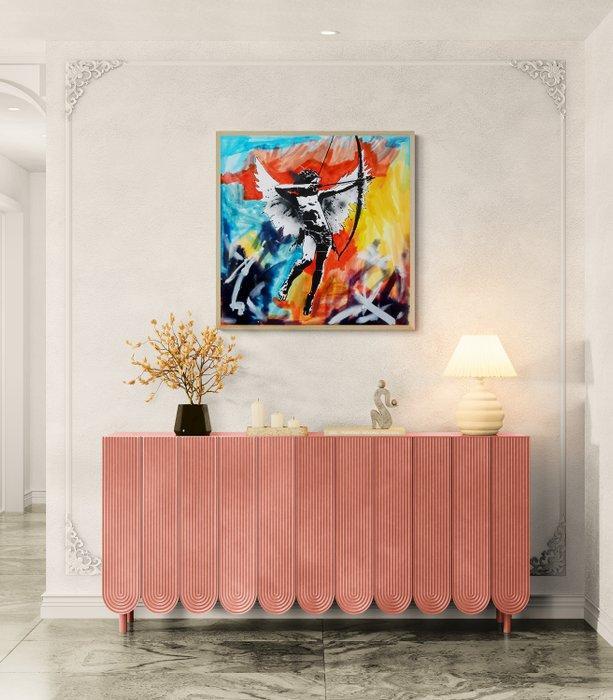 Golden Boy (2000-2025) - URBAN ARCH - Original Street Art, Antiek en Kunst, Kunst | Schilderijen | Modern