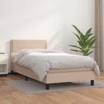 vidaXL Boxspring met matras kunstleer cappuccinokleurig, Huis en Inrichting, Slaapkamer | Bedden, Verzenden, Nieuw
