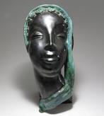 Margit Izsépy. - Sculpture, Art Deco Izsépy Wall Mask - 22.5