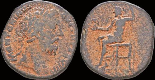 161-180ad Roman Marcus Aurelius, as Augustus Ae sestertiu..., Postzegels en Munten, Munten en Bankbiljetten | Verzamelingen, Verzenden