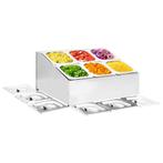 vidaXL Gastronormbakkenhouder met 6 GN 1/6 bakken roestvrij, Huis en Inrichting, Verzenden, Nieuw
