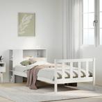 vidaXL Bed met boekenkast zonder matras grenenhout wit, Huis en Inrichting, Verzenden, Nieuw
