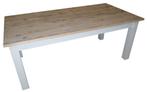 *TIP*  Rechthoekige houten tafel 300 cm met rechte blokpote, Ophalen of Verzenden