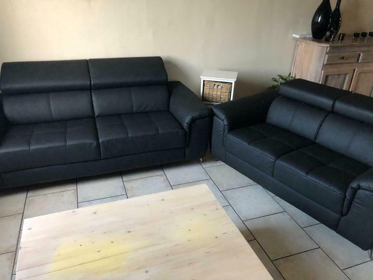 Fabien, 2 + 3 zit, zwart (nieuw, A-keuze), Huis en Inrichting, Zetels | Zetels, Nieuw, Metaal, Overige materialen