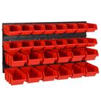 vidaXL 30-delige Sorteersysteemset 77x39 cm polypropeen rood, Doe-het-zelf en Bouw, Verzenden, Nieuw