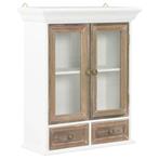 vidaXL Wandkast 49x22x59 cm bewerkt hout wit, Huis en Inrichting, Kasten | Overige, Verzenden, Nieuw