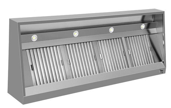 RVS Afzuigkap 380cm, Wandmodel, zonder motor, Elektronische apparatuur, Afzuigkappen