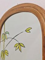 Spiegel - Glas - Boogvormige spiegel met lijst van bamboe en