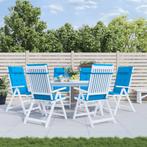 vidaXL Stoelkussens 6 st hoge rug oxford stof lichtblauw, Verzenden