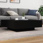 vidaXL Salontafel 100x100x31 cm bewerkt hout zwart, Verzenden, Nieuw