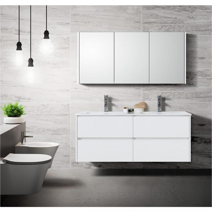 Florence Badmeubelset Londen 120cm Wit, Huis en Inrichting, Badkamer | Badkamermeubels, Ophalen of Verzenden