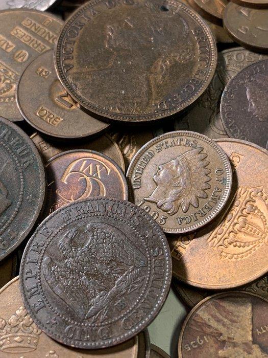 Wereld. Collection of coins 1800-1900s (Zonder Minimumprijs), Postzegels en Munten, Munten | Europa | Niet-Euromunten