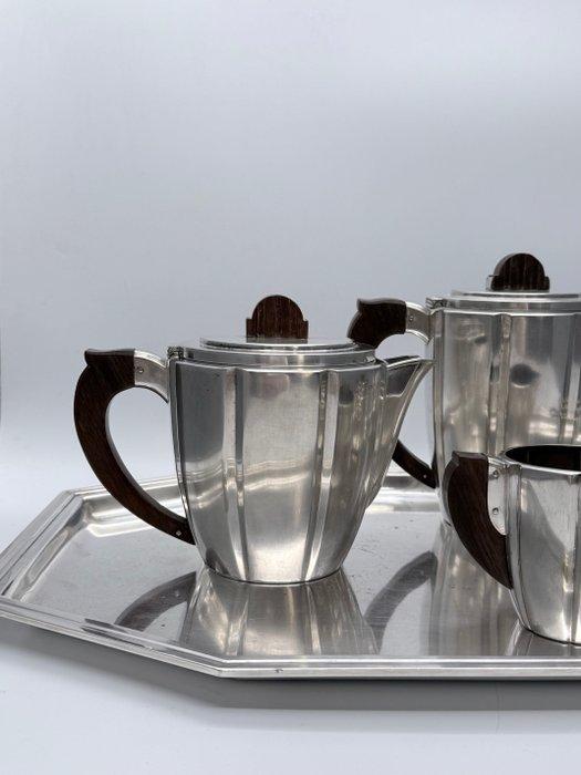 Orfèvre F W Quist - Koffie- en theeservies (5) - Verzilverd,, Antiek en Kunst, Kunst | Designobjecten