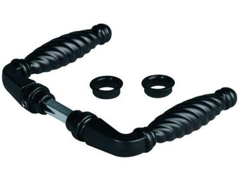 LOCINOX deurklink zwart met Mini rozetten, Doe-het-zelf en Bouw, Hang- en Sluitwerk, Klink of Kruk, Nieuw, Overige materialen