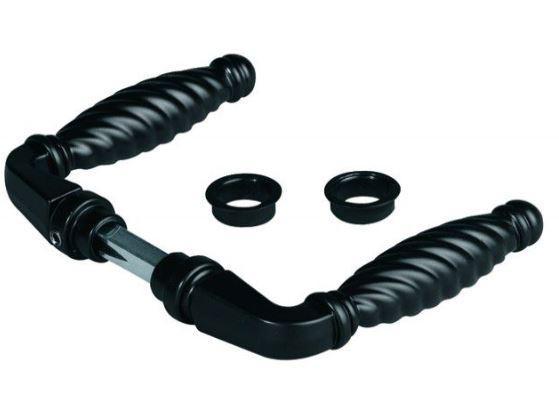 LOCINOX deurklink zwart met Mini rozetten, Doe-het-zelf en Bouw, Hang- en Sluitwerk, Klink of Kruk, Nieuw, Overige materialen