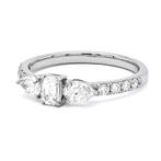 Bague - 18 carats Or blanc -  0.77ct. tw. Diamant, Nieuw