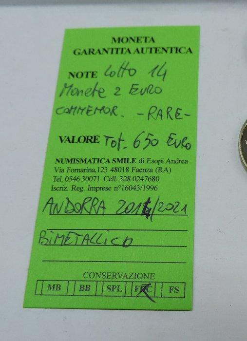 Andorra. 2 Euro 2014/2021 (14 monete sfuse no card) Tutte, Postzegels en Munten, Munten | Europa | Euromunten