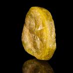 Byzantin Jeton ou poids en verre jaune avec croix incisée