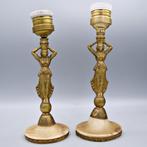 Tafellamp (2) - Messing, Marmer, Antiek en Kunst