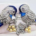 Trifari - plaqué dargent - Broche - damour, Antiek en Kunst