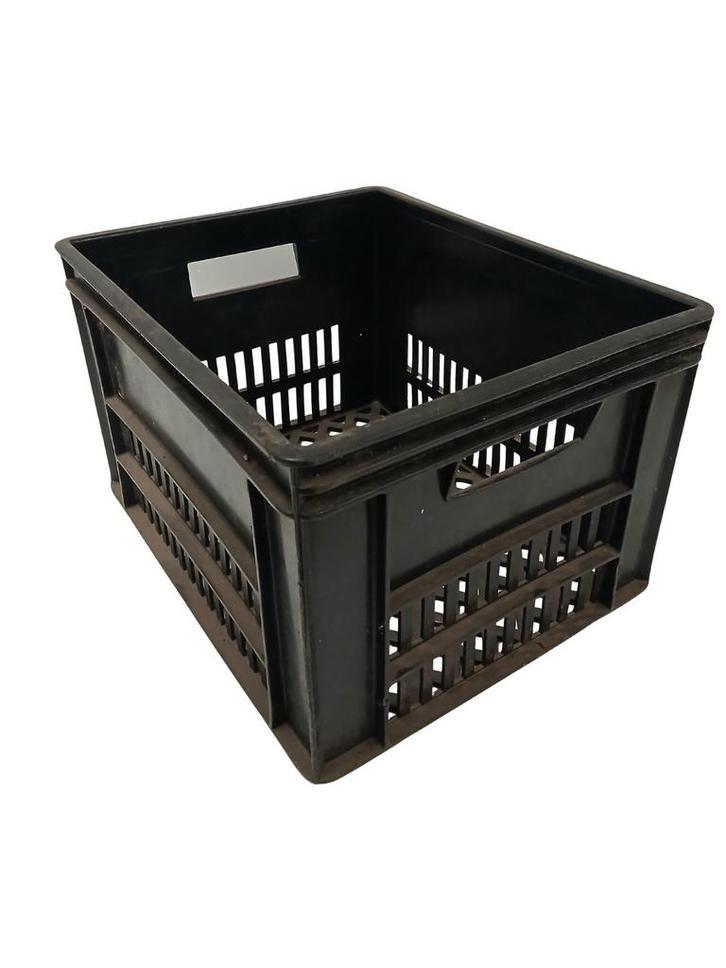 Stapelkrat 400x300x250 mm – Geperforeerd – Zwart – Gebruikt, Doe-het-zelf en Bouw, Kratten en Dozen, Ophalen of Verzenden