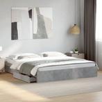 vidaXL Bedframe met lades bewerkt hout betongrijs 180x200 cm, Huis en Inrichting, Slaapkamer | Bedden, Verzenden, Nieuw