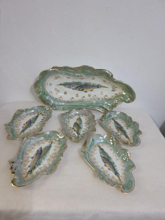 Serveerset voor vis - Porselein, Antiek en Kunst, Antiek | Glaswerk en Kristal