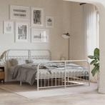 vidaXL Bedframe met hoofd- en voeteneinde metaal wit 160x200, Huis en Inrichting, Slaapkamer | Bedden, Verzenden, Nieuw