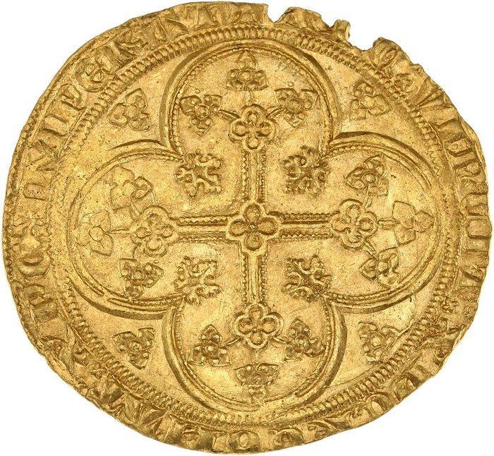 Frankrijk. Philippe VI (1328-1350). Ecu dor à la chaise, Postzegels en Munten, Munten | Europa | Euromunten