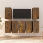 vidaXL Tv-meubelen 7 st 30,5x30x60 cm bewerkt hout gerookt, Verzenden, Nieuw