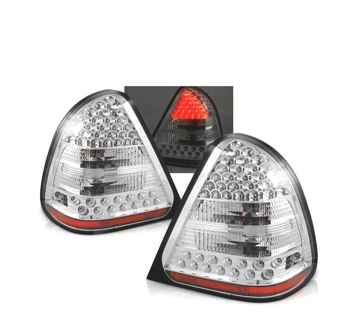 FEUX ARRIÈRE POUR MERCEDES W202 93-00 LED CHROMÉ, Auto-onderdelen, Verlichting, Verzenden