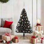 vidaXL Kunststof Voorverlichte Kerstboom met 150 LED Zwart, Diversen, Kerst, Verzenden, Nieuw