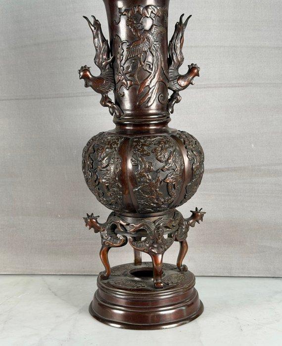 Vaas - Brons - Japan - Meiji periode (1868-1912) - Bronzen, Antiek en Kunst, Antiek | Overige Antiek