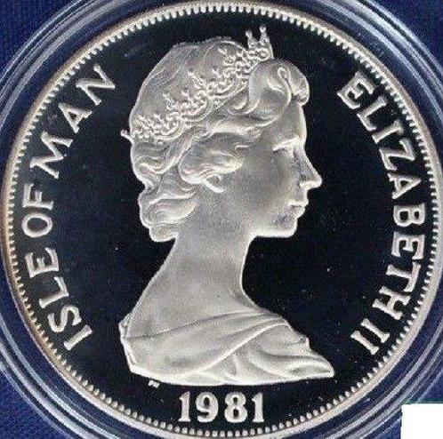 Île de Man. 1 Crown 1981 Royal Wedding Charles and Diana, Postzegels en Munten, Munten | Europa | Niet-Euromunten