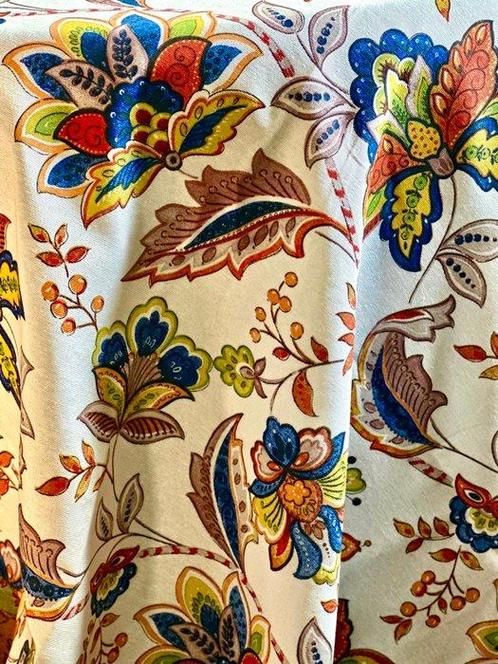 Mantel imprimé style impression en bloc florale Taj Mahal, Antiek en Kunst, Kunst | Designobjecten