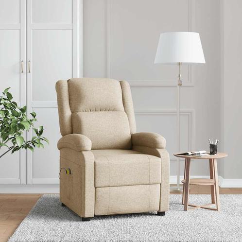 vidaXL Massagestoel stof crèmekleurig, Huis en Inrichting, Stoelen, Nieuw, Verzenden