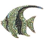Fako Bijoux® - Broche - Maanvis - 57x46mm - Groen, Verzenden, Nieuw