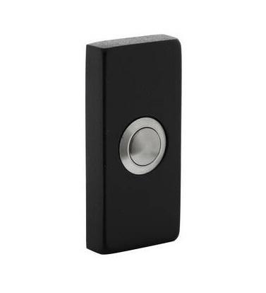 Deurbel rechthoekig 65x30x10 mm verdekt rvs / zwart, Doe-het-zelf en Bouw, Hang- en Sluitwerk, Overige typen, Nieuw, Ophalen of Verzenden