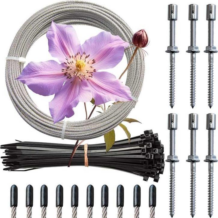 Clematis leiden Klimhulp kruisschroef Rvs Trellis 2mm Pakket, Tuin en Terras, Overige Tuin en Terras, Verzenden