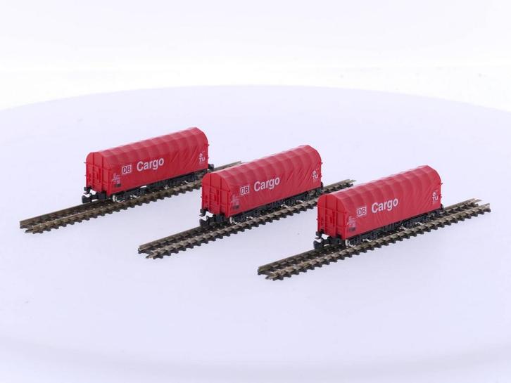 Schaal Z Märklin 86352 DB Cargo huifwagen set van de DB A.., Hobby en Vrije tijd, Modeltreinen | Overige schalen, Gelijkstroom