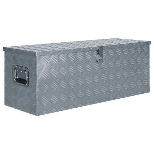 vidaXL Aluminium kist 110,5x38,5x40 cm zilverkleurig, Doe-het-zelf en Bouw, Gereedschapskisten, Nieuw, Verzenden