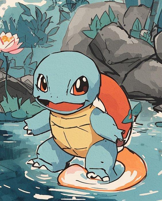 Collectibles & Co. - Japanase Art Style - “Squirtle Playing, Games en Spelcomputers, Spelcomputers | Overige Accessoires